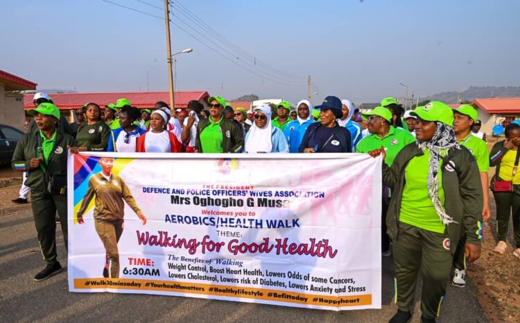  DEPOWA HOLDS HER BI-MONTHLY WALK FOR HEALTH AT USHAFA BARRACKS.