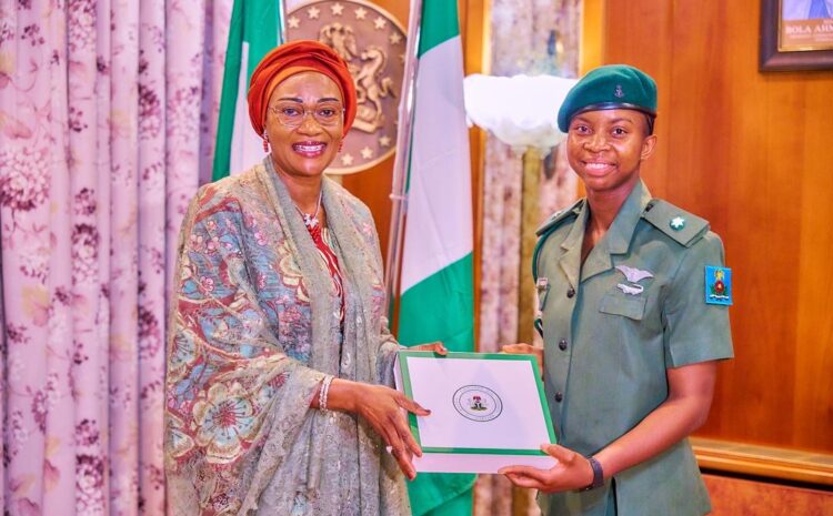  FIRST LADY CELEBRATES HISTORIC ACHIEVEMENT OF LIEUTENANT OLUCHUKWU OWOWOH